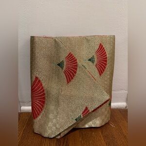 Japanese Gold / Green Fan Pattern Belt